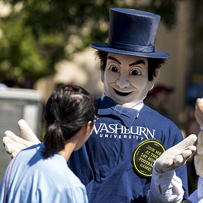 Mr. Ichabod is a popular staple of most of the University's student life events.